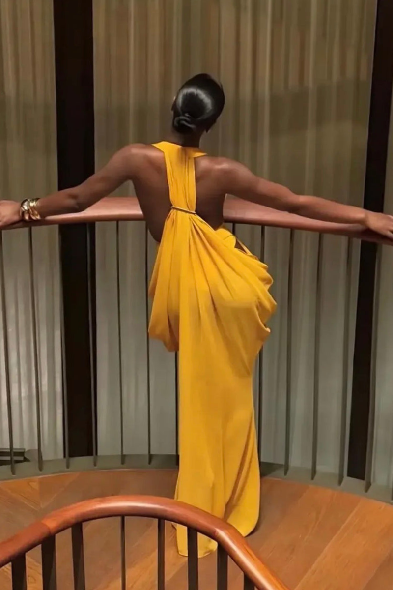 Sienna Draped Cutout Dress