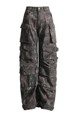 Grey Camo Cargo Pants