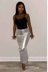 Maxi Metallic Skirt