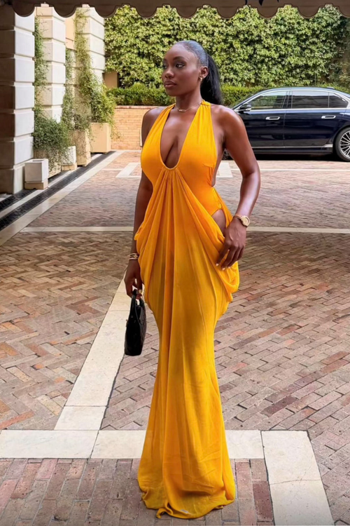 Sienna Draped Cutout Dress