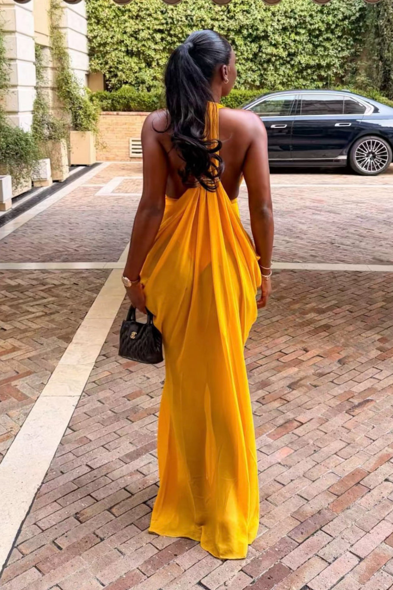 Sienna Draped Cutout Dress