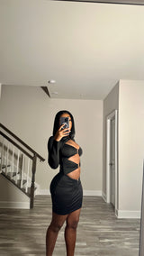 Cut out black dress