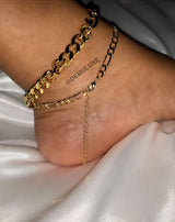 Chunky gold anklet