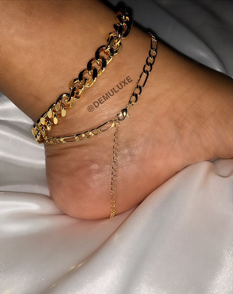 Mini gold anklet