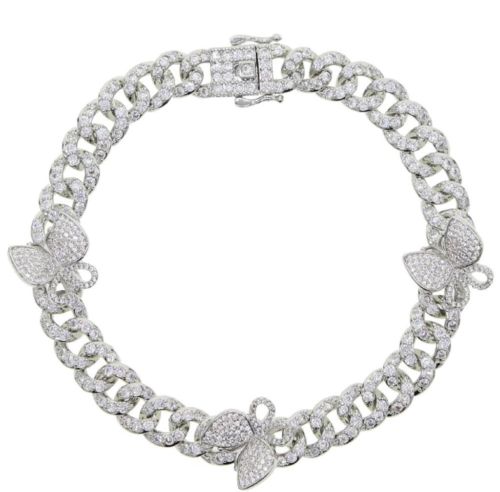CUBAN LINK BUTTERFLY ANKLET