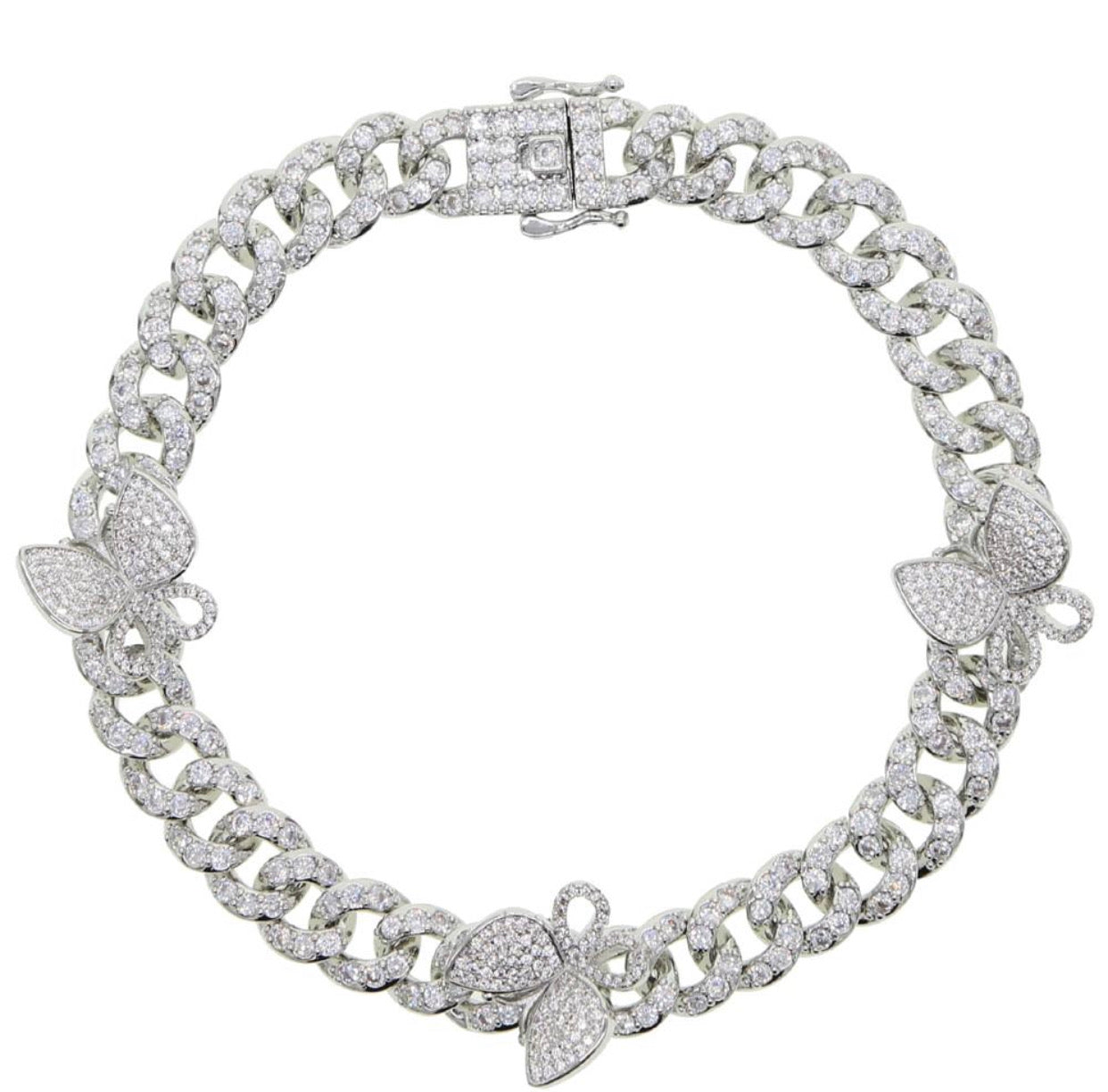 CUBAN LINK BUTTERFLY ANKLET
