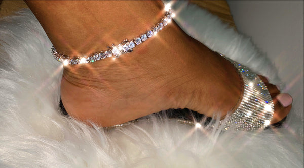 Tennis chain anklet