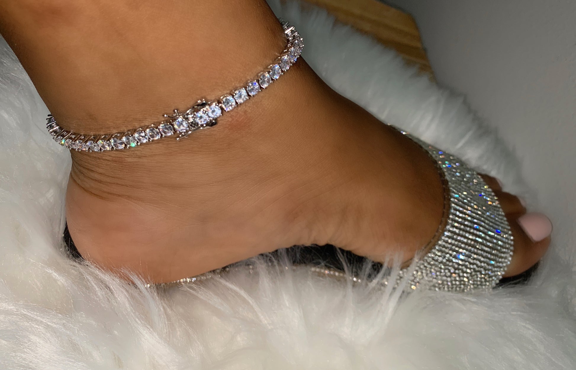 Tennis chain anklet