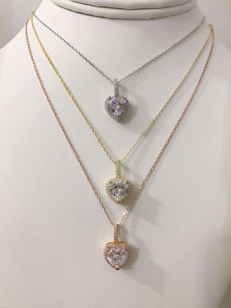 Halo Heart necklace